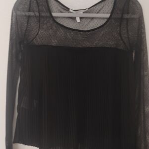 BCBGeneration Black Sheer Blouse